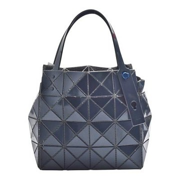 ISSEY MIYAKE 三宅一生 BAOBAO CARAT系列 4X4亮面手提包(黑曜石黑)