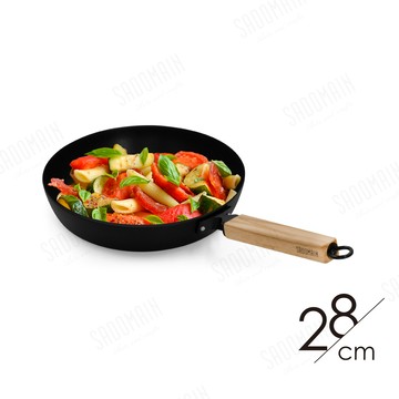 【仙德曼SADOMAIN】臺南鐵器陶瓷不沾平底鍋28cm-SG928