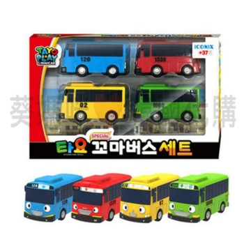 🎉現貨🎉可超取🇰🇷韓國境內版  新版 小巴士 tayo 巴士 小車 瑞瑞 妮妮 小吉 四件組 車子 套組 模型
