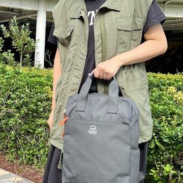 日本BEEM - JOUET 防潑水手提2way後背包-灰色