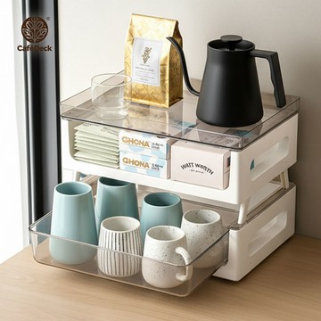 CafeDeck｜咖啡茶包雙層置物架 零食收納架 茶水間收納 茶包架 咖啡包架 膠囊架