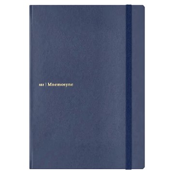 Maruman MNEMOSYNE JOURNAL A5筆記本 4 contents pages/5mm dot grid  海軍藍  1本