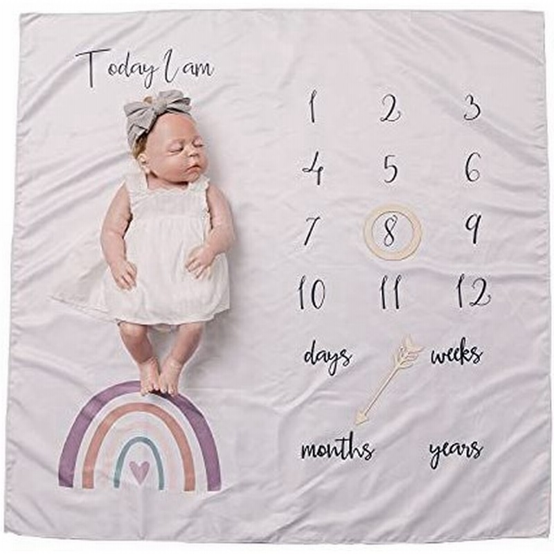 Promise Babe 寝相アート 月齢フォト マイルストーン 撮影シーツ 虹 写真道具 成長記録 ブランケット 赤ちゃん 出産祝い ギフト プレ 通販 Lineポイント最大get Lineショッピング