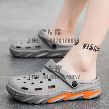 涼鞋 沙灘鞋子 洞洞鞋男夏季潮流男士休閑防滑耐磨運動沙灘包頭拖鞋【雲木雜貨】