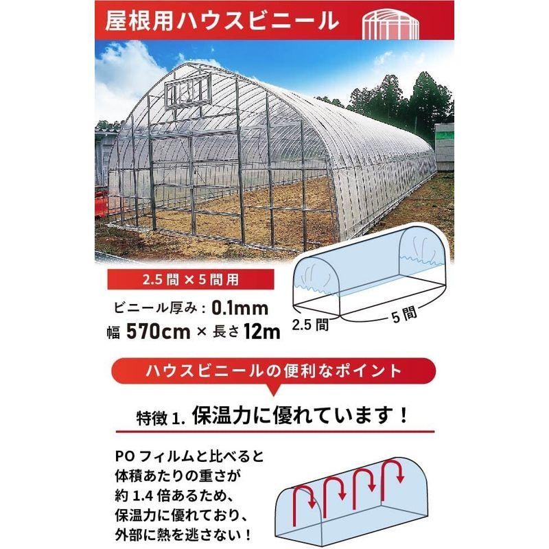 クラーク 家庭園芸用ビニール 透明 厚さ約0.1mm 1.35x5m 通販