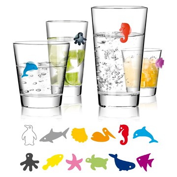 Tescoma 杯子標記12件 海洋朋友  1組