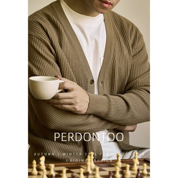 高奢12針織！豎條紋肌理感開衫男士秋冬季純色休閑加厚保暖針織衫