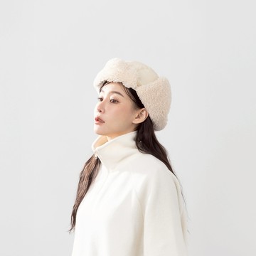 QUEENSHOP_F 女裝 毛絨護耳防風刷刷設計飛行帽 兩色售 現+預 【07020990】