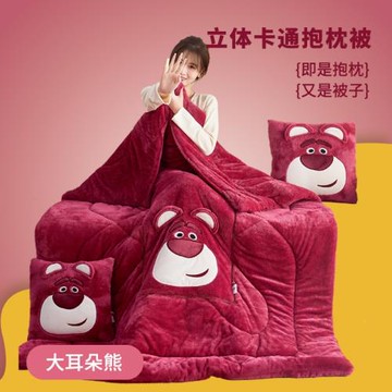 抱枕被子兩用冬天加厚二合一2024新款車用午睡毯子折疊靠背枕頭被