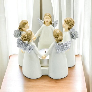 瑞典HARVESTTIME-天使燭台 11x8.5CM