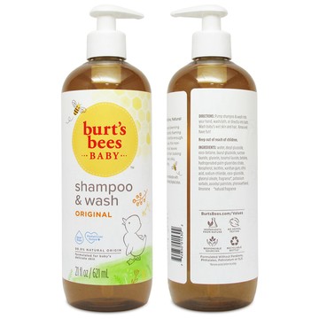 Burt's Bees Burt s bees  寶貝嬰兒洗髮沐浴露 21oz(620ml)家庭號 (新包裝瓶)美國原廠
