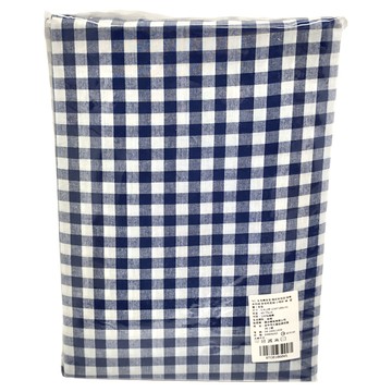 小雄媽 水洗棉床包 格紋床包組 純棉床包組 小格紋  雙人(床包186 x 150cm + 枕套75 x 45cm)  藏青藍