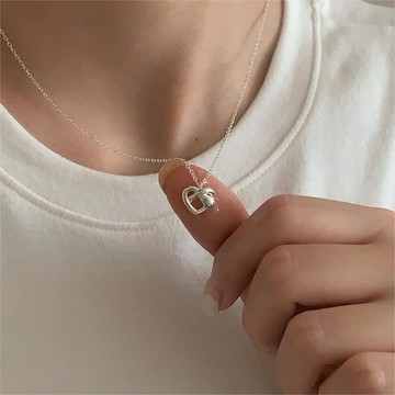 [Relise] （台灣現貨）A0616$ 通體純銀 s925純銀 愛心簡約項鍊 純銀項鏈 純銀項鍊 生日送禮 韓國飾品