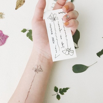 花草在說話 Tattoo Sticker.