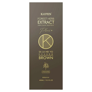 KA'FEN 卡氛 Plus+ 何首烏染髮膏 染後髮色自然亮澤 柔順光滑 富含保濕成分 滋養髮絲 安心染髮 呵護髮質  暮褐咖啡棕  1件