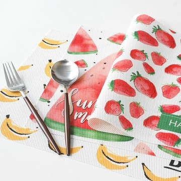 PVC隔熱餐墊西餐牛排墊防滑防水防油桌墊盤墊用餐墊子買四免一