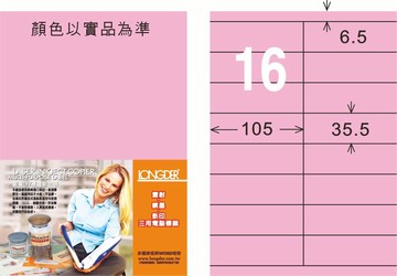 【龍德】LD-828 雷射、噴墨、影印三用電腦標籤 35x105mm 20大張/包 (5色)【APP滿額下單10%點數(單一帳號最高5000點)】1/31止