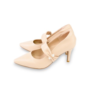 (限時⬊3折)GREEN PINE經典赫本羊皮手工瑪莉珍細高跟鞋 粉色 (00289338)