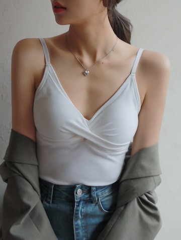 純棉美背女夏季內搭新款帶胸墊背心小吊帶小眾薄款外穿上衣潮