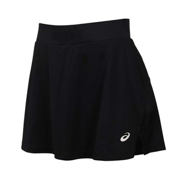 ASICS 女網球裙-短褲裙  吸濕排汗 運動 休閒 網球 2042A369-001 黑白