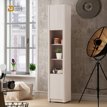 WAKUHOME 瓦酷家具Miller清新簡約白榆木1.2尺半開放式書櫃-寬36.5*深33.5*高190cm