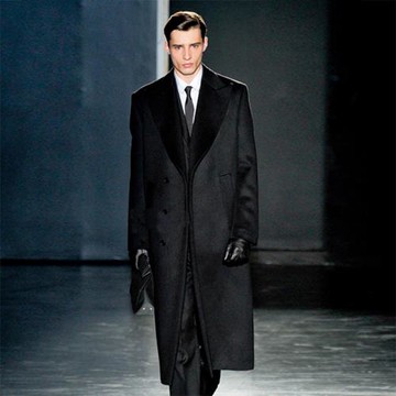秀場秋冬長款商務男士毛呢大衣
