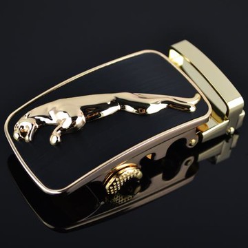 動物圖片自動扣扣頭3.6皮帶扣豹子皮帶頭合金鋸齒男女 腰帶扣光扣