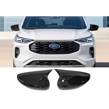 ~歐力斯~福特 FORD 20-25年 MK3 KUGA 後視鏡蓋 後視鏡殼 後視鏡罩 後照鏡蓋 牛角款 碳纖維紋 亮黑