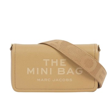 MARC JACOBS 粒面皮革迷你斜背包WOC手拿包(駝色)
