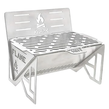 ISE MOUNT 小島嶼山 階梯卡片式烤爐焚火台 不鏽鋼材質  220 x 165 x 130mm  1組