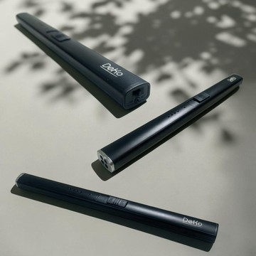 【DeKo】USB充電式防風脈衝電子點火器 (四弧/黑色/長型)