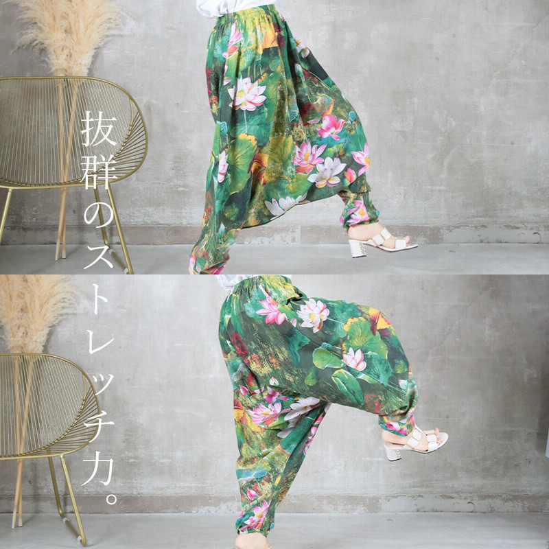 タグ付き！ suria アーナンダボトム ヨガパンツ サルエル エスニック 総柄 サルエルパンツ レディース エスニック ダンス サルエル