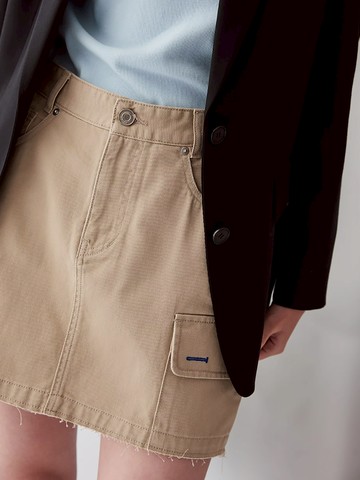Cargo Pocket Mini Skirt _Beige