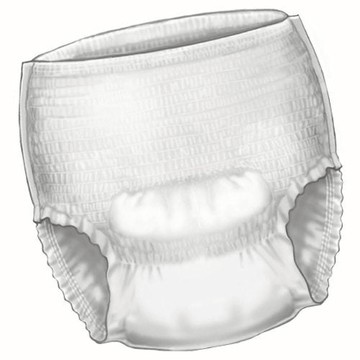 Unisex Adult Absorbent Underwear White, Bag of 18 by Cardinal