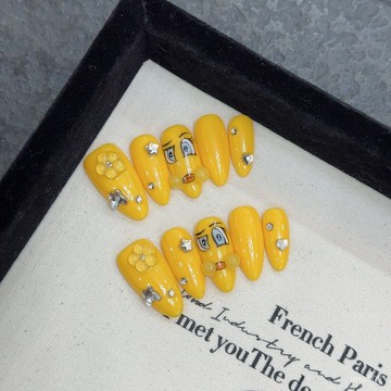 💟加一手工甲💅🏻藝禾原創實拍純手工穿戴甲3D立體手繪卡通可愛個性顯白百搭可拆卸純手工穿戴甲 DJJK