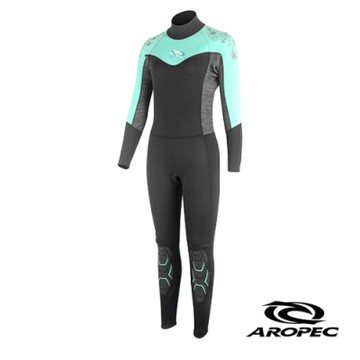 AROPEC Dolphin 女款彈性長袖長褲防寒衣 果綠