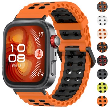 適用於華為 Watch Fit 4 配件的運動矽膠錶帶透氣替換手鍊 Correa