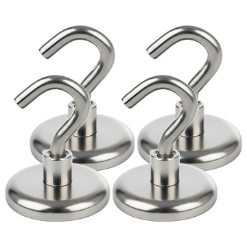 Saenghwalgongsik 掛鉤磁鐵 36mm  銀色  4個