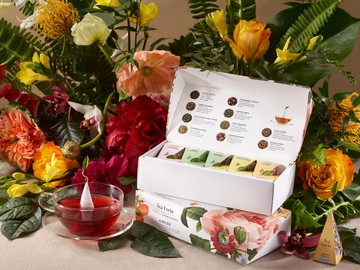 Tea Forte 10入金字塔型絲質茶包禮盒 - 慶典花語