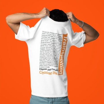 Trainspotting Choose 男女中性短袖T恤 白色 英國潮T設計搖滾街頭插畫猜火車電影