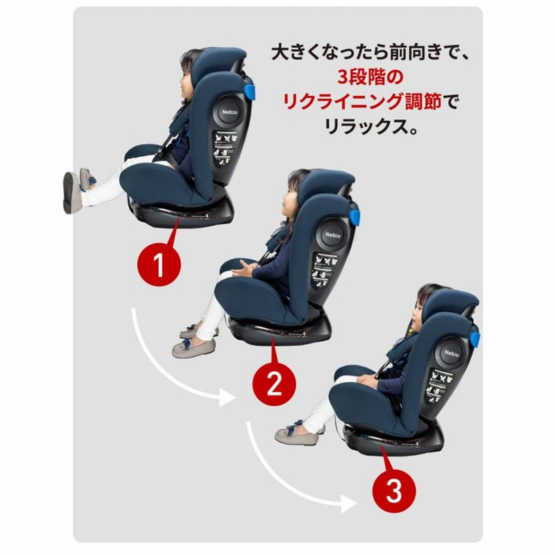 ベビー チャイルドシート ジュニアシート リクライニング ロング