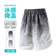 日系寬鬆休閒褲 男生工作褲 大口工裝短褲 輕薄速乾運動短褲 鬆抽繩褲 休閒短褲男 潮流百搭休閒褲
