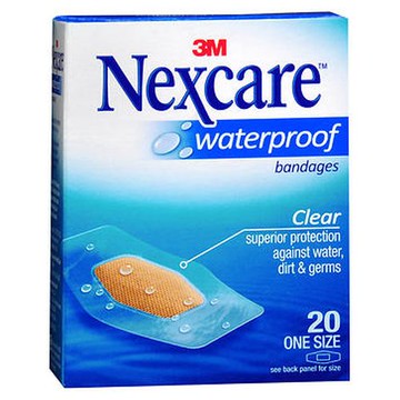 Nexcare Waterproof Clear Bandages One Size 20 Each by Nexcare
