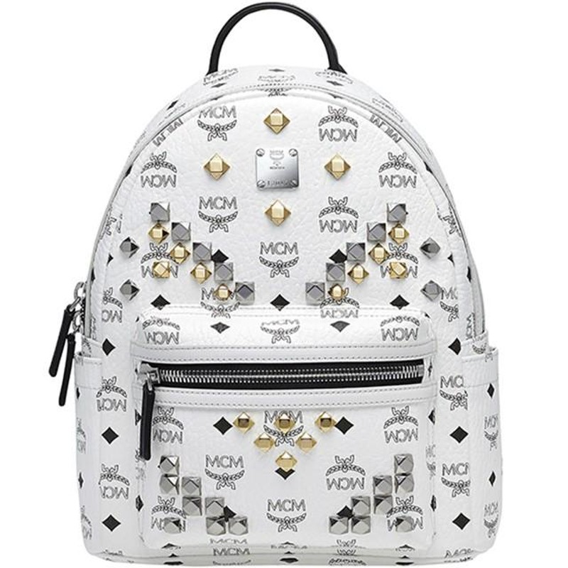 MCM リュック エムシーエム リュックサック MMK6SVE19 バック SMALL STARK BACKPACK スモール スターク バックパック  S ホワイト WHITE 白 | LINEブランドカタログ