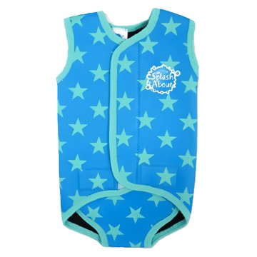 Splash About 包裹式保暖泳衣 BabyWrap SPF50+ 3mm雙面襯裡氯丁橡膠  S(46 x 40cm)  藍色
