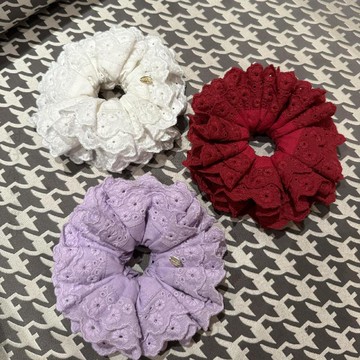 🔥3件8折🍊臺北出貨🍊可開發票Basistar 四層花邊重工重褶手作大腸髮圈女 高級感法式頭飾 大號