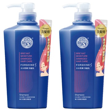 芙夏妮 水水亮澤洗髮乳 清透型 海洋進化保濕因子 深度修護受損髮  550ml  2瓶
