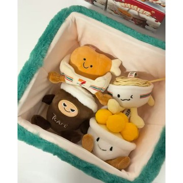 🍜WBP免運🍗限量 7-11廣東限定毛絨吊飾 小七毛絨掛件系列盲盒 廣東 jellycat 背包吊飾挂件 鷄腿拉麵玩偶