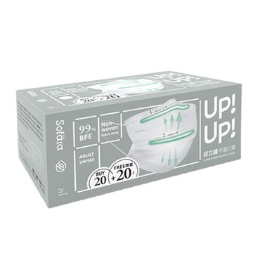 舒芙氧成人超立體口罩40入質感白