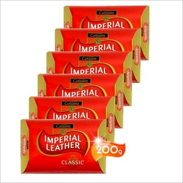 Cussons IMPERIAL LEATHER帝王皂(200g)-6入(經典紅色/潤膚) [55035]